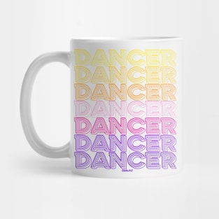 Dancer Repeating Text (Sunset Version) Mug